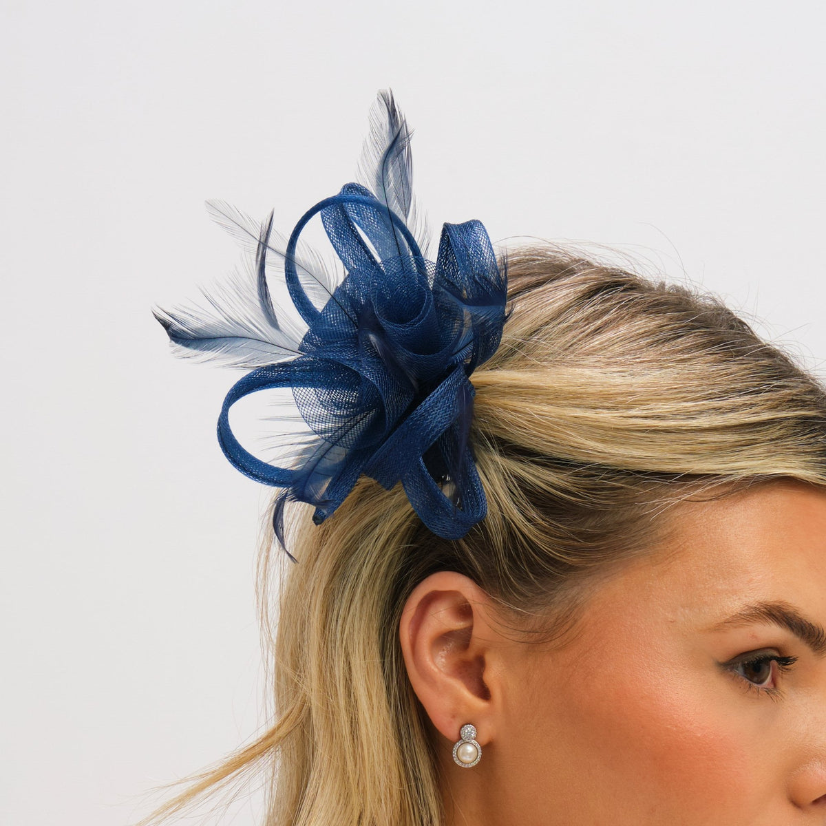 Jon Richard Navy Small Clip Fascinator