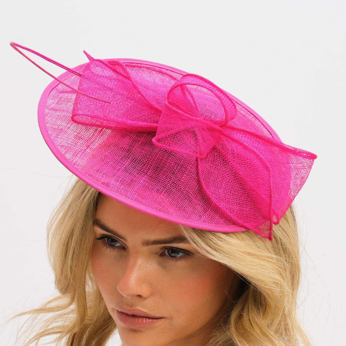 Jon Richard Fuchsia Woven Bow Fascinator