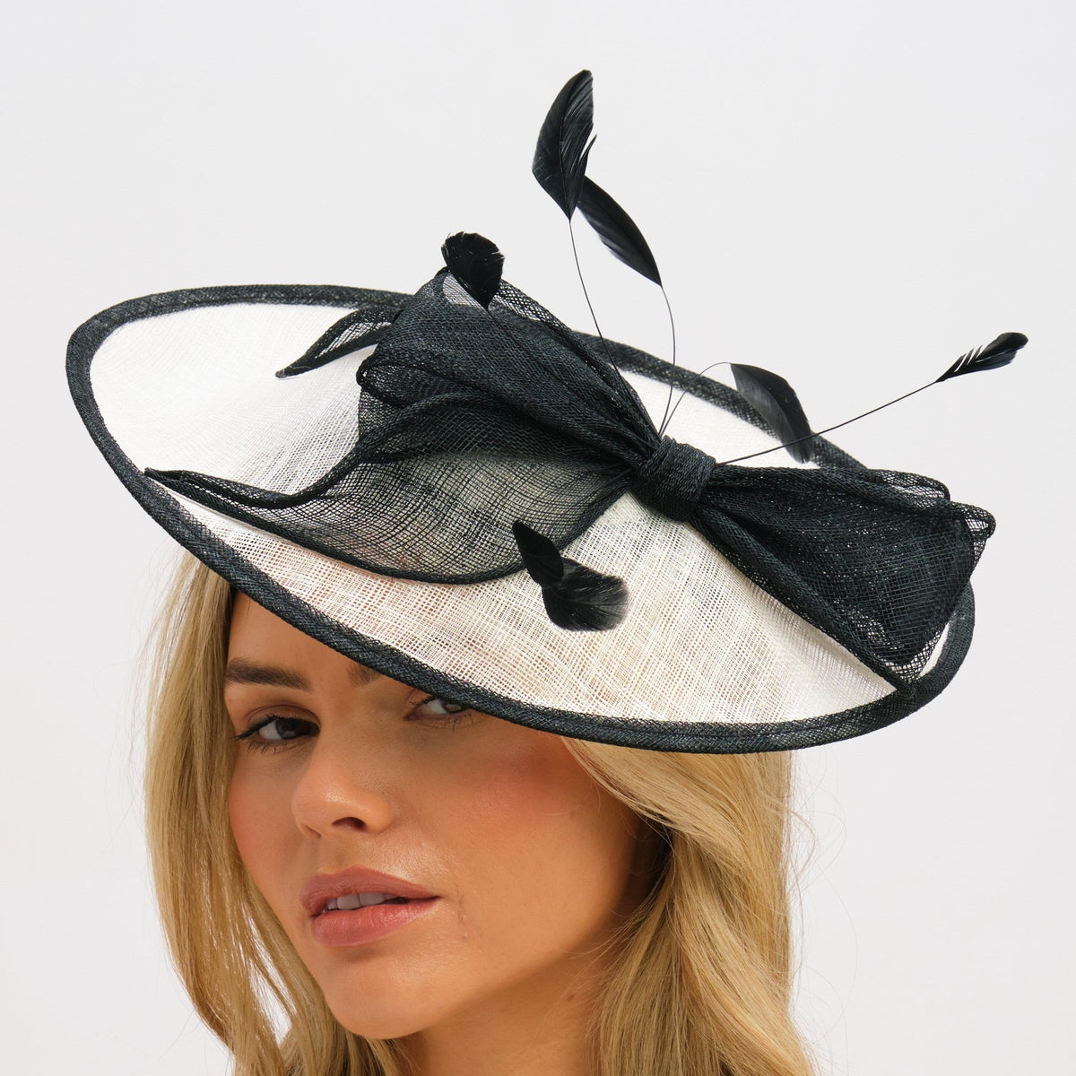 Jon Richard Mono Large Bow Hat Fascinator