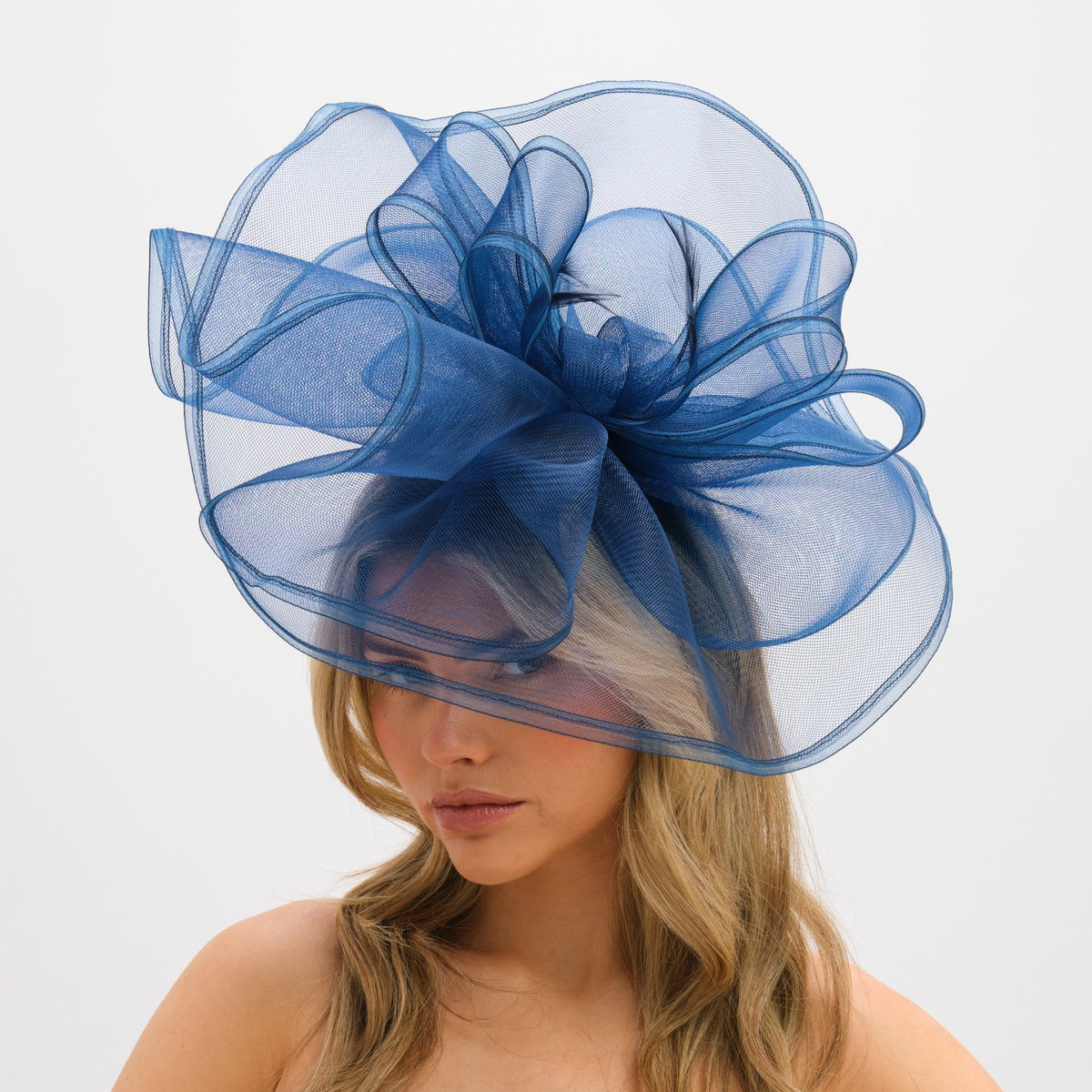 Jon Richard Navy Large Hat Fascinator
