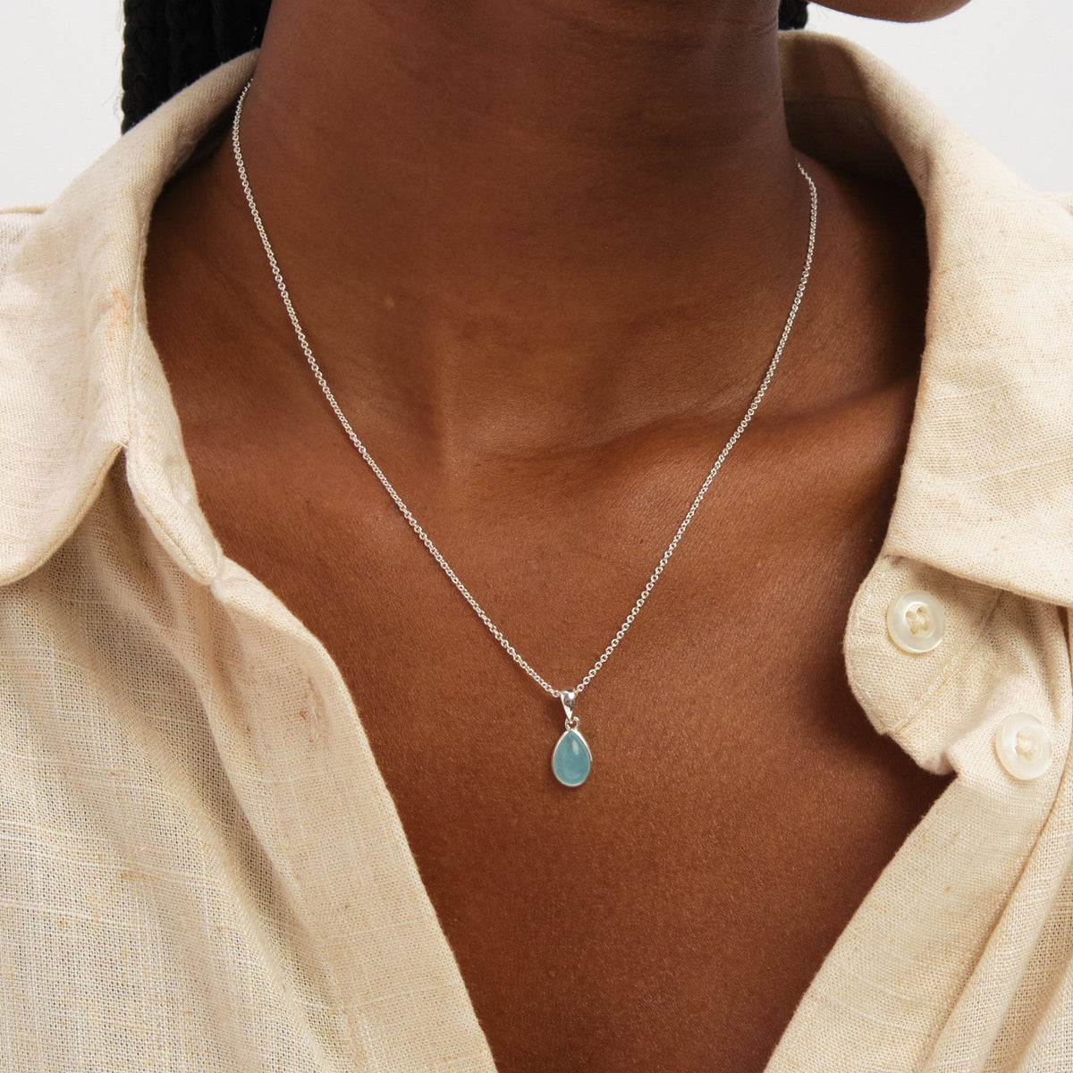 Inicio Sterling Silver Turquoise Peardrop Set - Gift Box