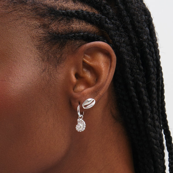 Inicio Sterling Silver Shell Earrings - Pack of 2