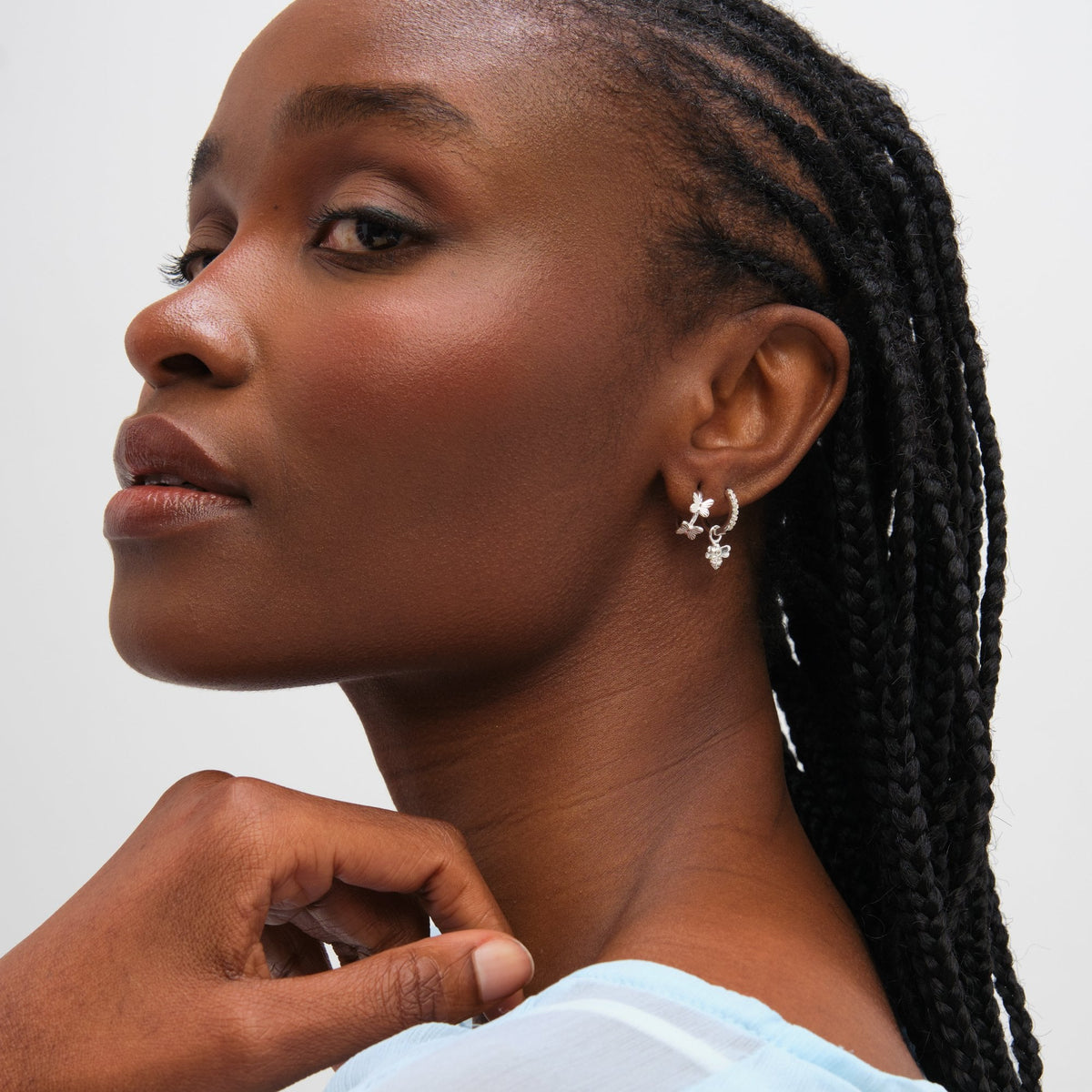 Inicio Sterling Silver Butterfly Bumble Bee Earrings - Pack of 2