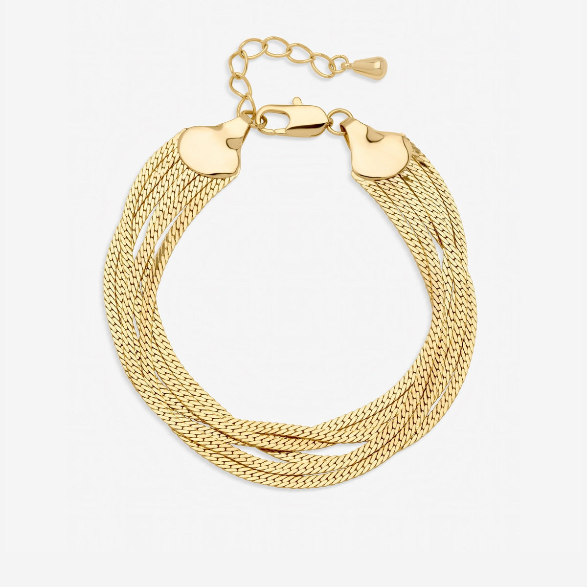 Inicio Gold Plated Multi Layered Bracelet - Gift Pouch