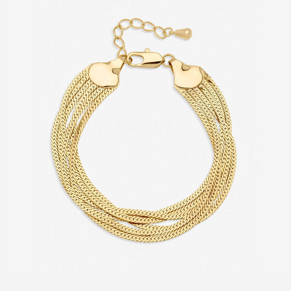 Inicio Gold Plated Multi Layered Bracelet - Gift Pouch