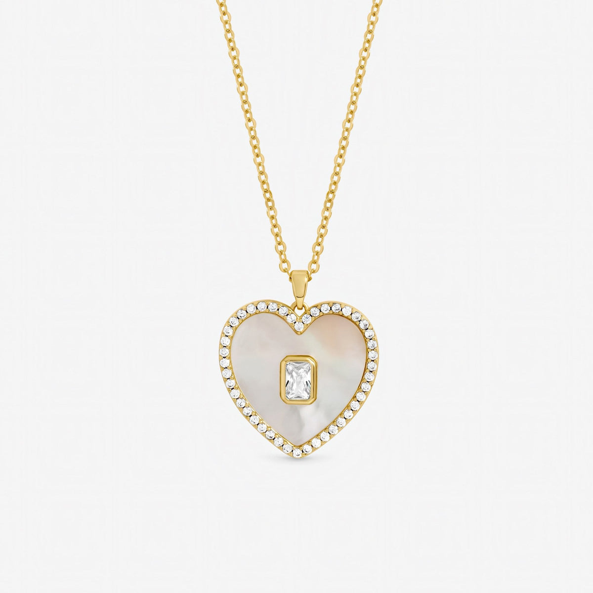 Jon Richard Gold Plated and Mother of Pearl Heart Pendant