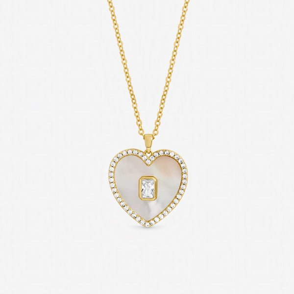 Jon Richard Gold Plated and Mother of Pearl Heart Pendant