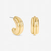 Mood Gold Plated Chubby Hoop Earrings