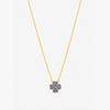 Jon Richard Gold Plated and Lilac Heart Clover Pendant Necklace