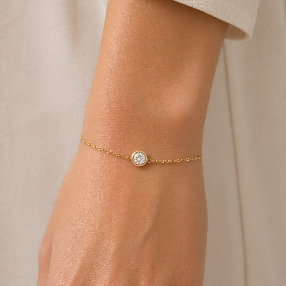 Jon Richard Gold Plated Waterproof Bezel Bracelet