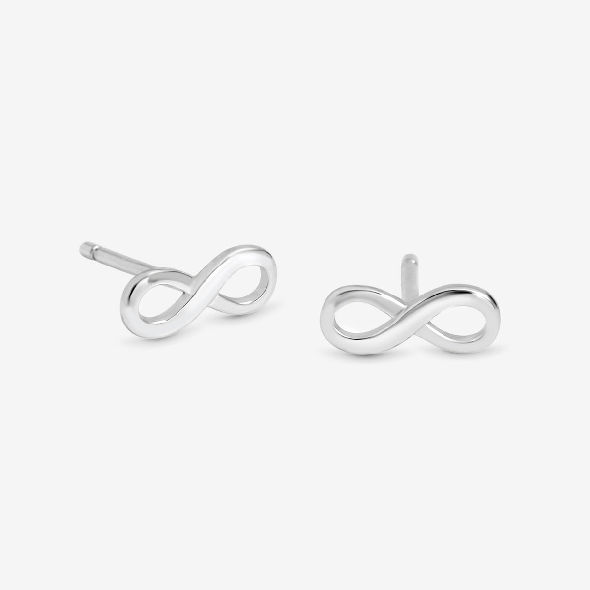Simply Silver 925 Sterling Silver Mini Infinity Stud Earrings