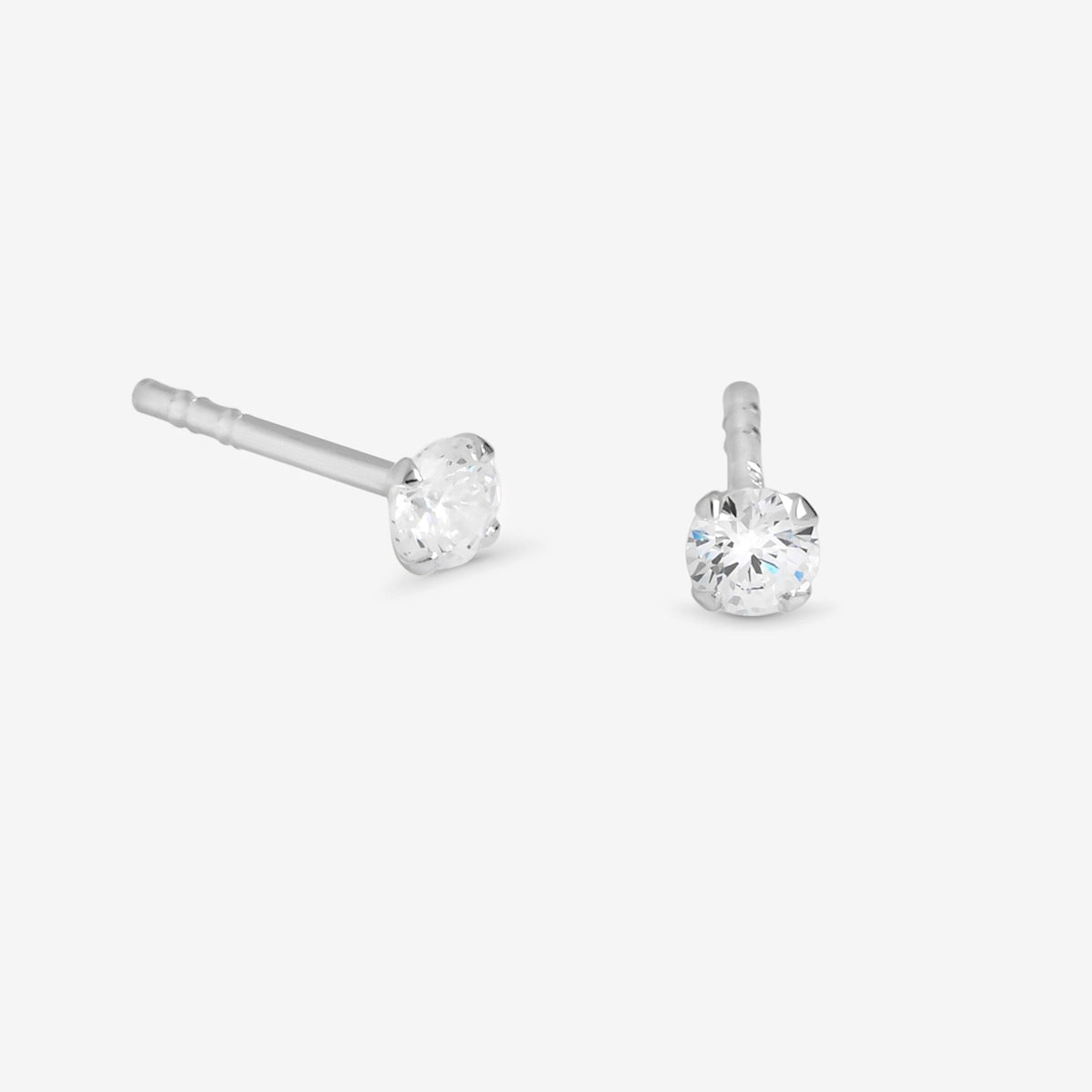 Simply Silver 925 Sterling Silver 3mm Brilliant Round Stud Earrings