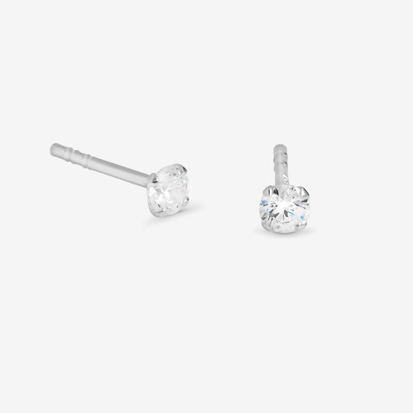 Simply Silver 925 Sterling Silver 3mm Brilliant Round Stud Earrings
