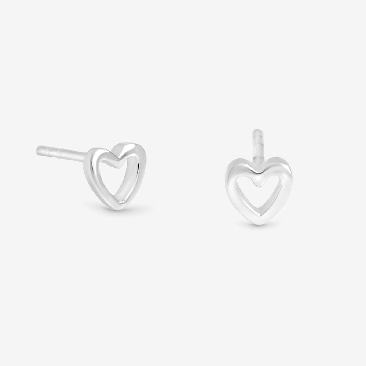 Simply Silver 925 Sterling Silver Polished Open Heart Studs