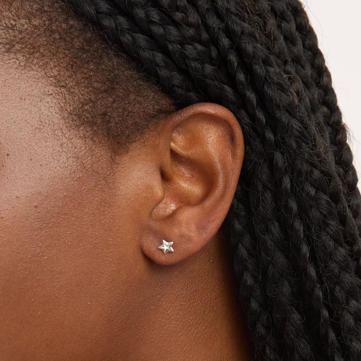 Simply Silver 925 Sterling Silver Mini Polished Star Stud Earrings