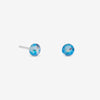 Simply Silver 925 Sterling Silver Plated 4mm Light Sapphire Studs