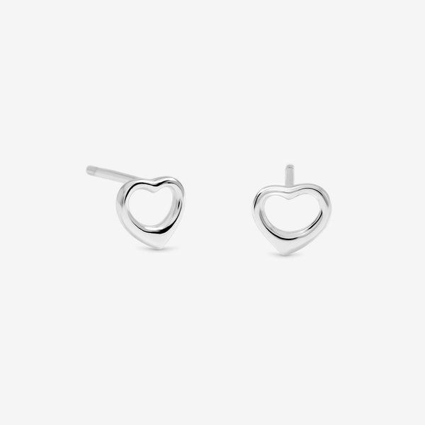 Simply Silver 925 Sterling Silver Open Heart Stud Earrings