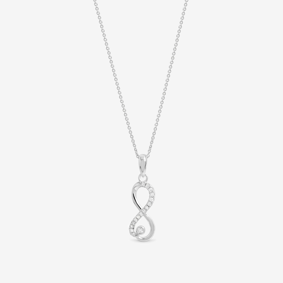 Simply Silver 925 Sterling Silver Infinity Pendant - Gift Pouch