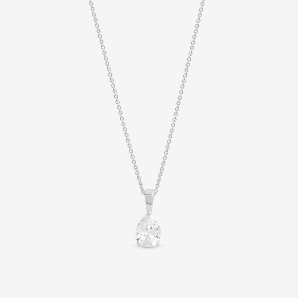 Simply Silver 925 Sterling Silver Pear Cut Pendant - Gift Pouch