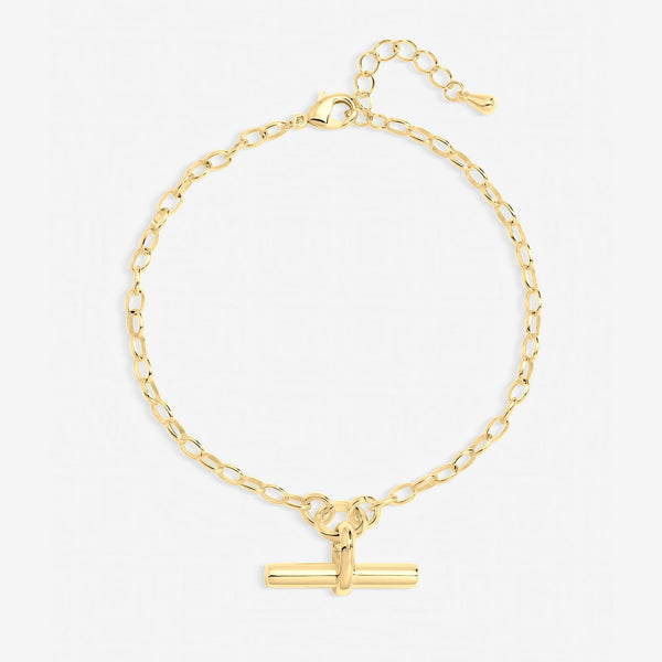 Inicio Gold T-Bar Bracelet - Gift Pouch