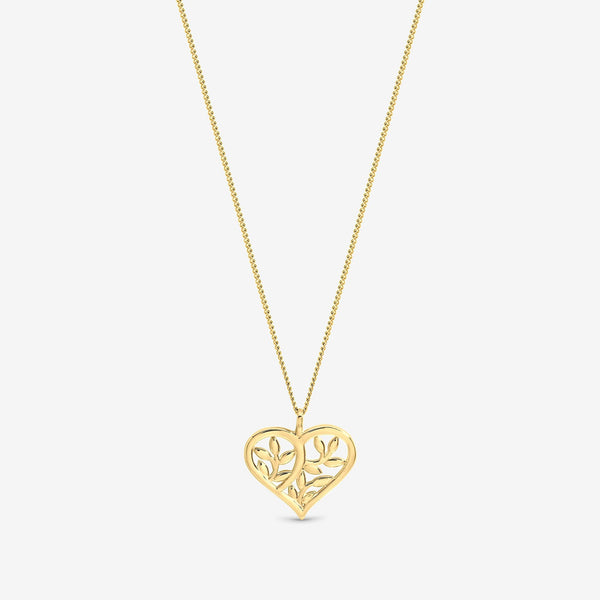 Inicio Gold Polished Tree Of Love Pendant