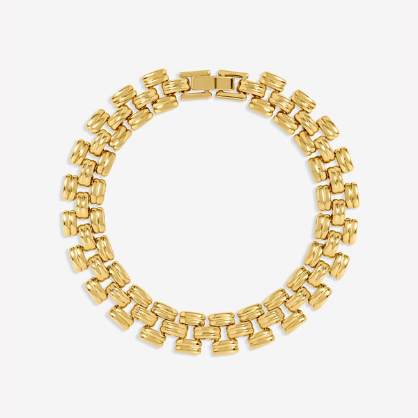 Gold Plated Gate Chain Bracelet