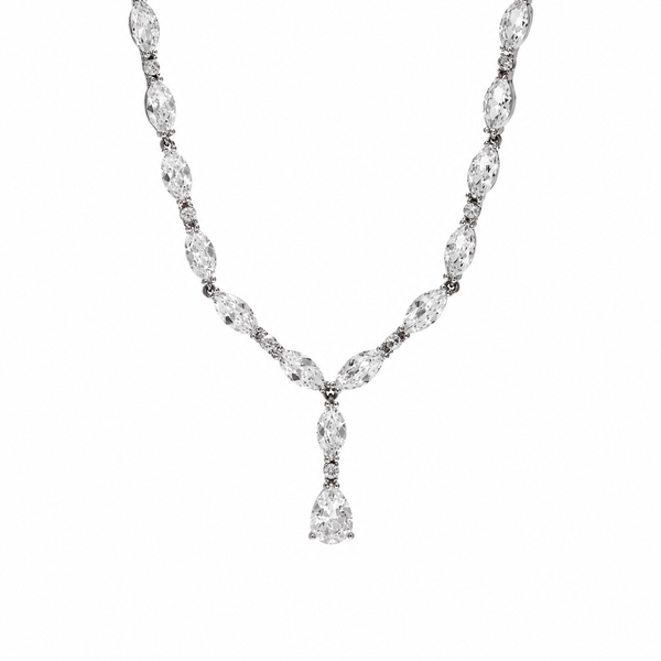 Silver Plated Cubic Zirconia Necklace