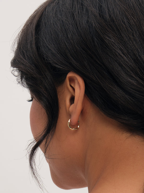 Inicio Gold Polished Hoops - Pack Of 2
