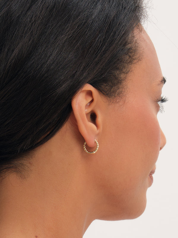 Inicio Gold Polished Hoops - Pack Of 2
