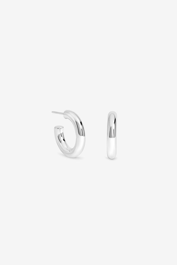 Silver Chubby Small Hoop