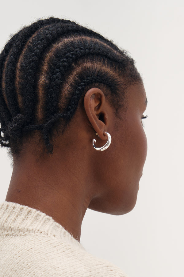 Inicio Silver Chubby Small Hoop Earrings