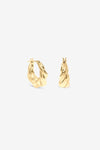 Gold Fluid Twist Hoops