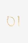 Gold Diamond Cut Hoops