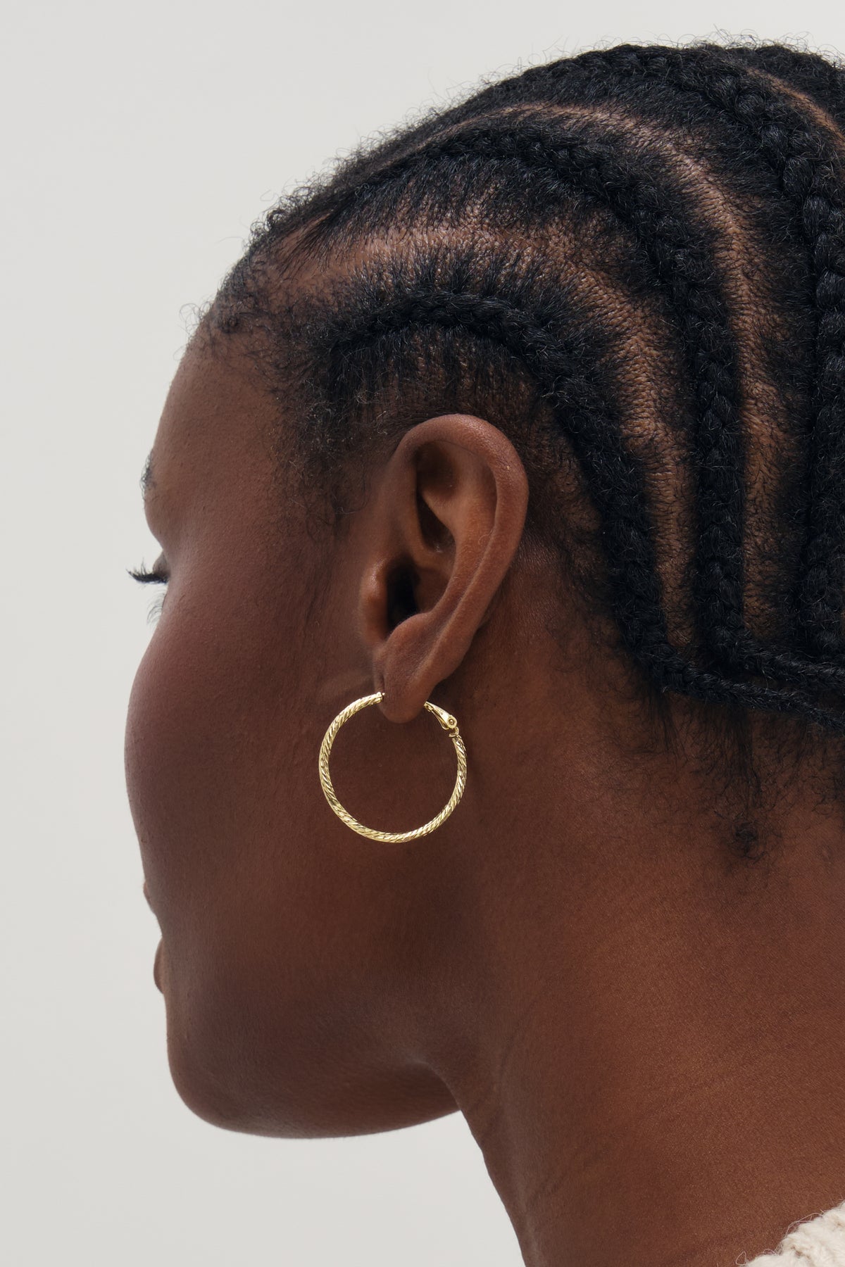 Inicio Gold Diamond Cut Hoops