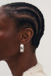 Inicio Silver Large Quilted Hoops