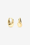 Gold  Sculpted Chubby Hoop