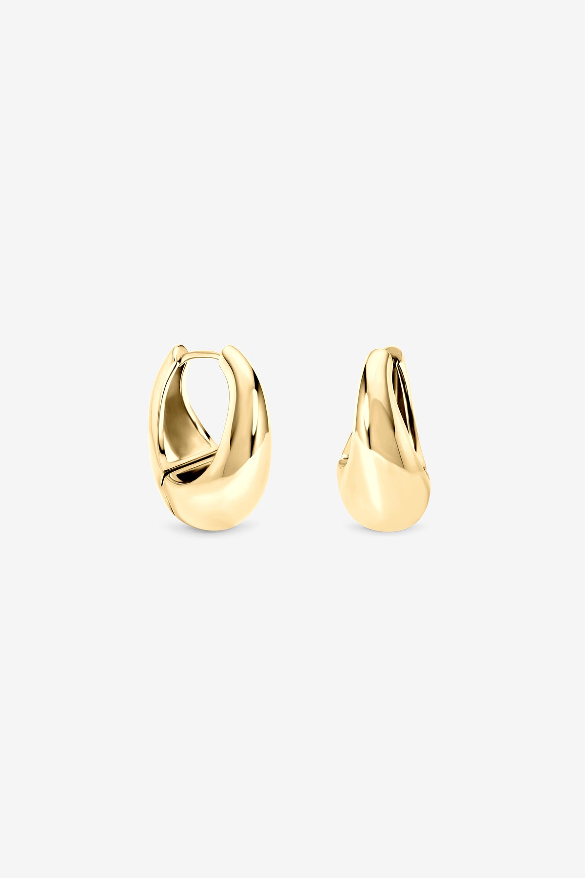 Gold  Sculpted Chubby Hoop
