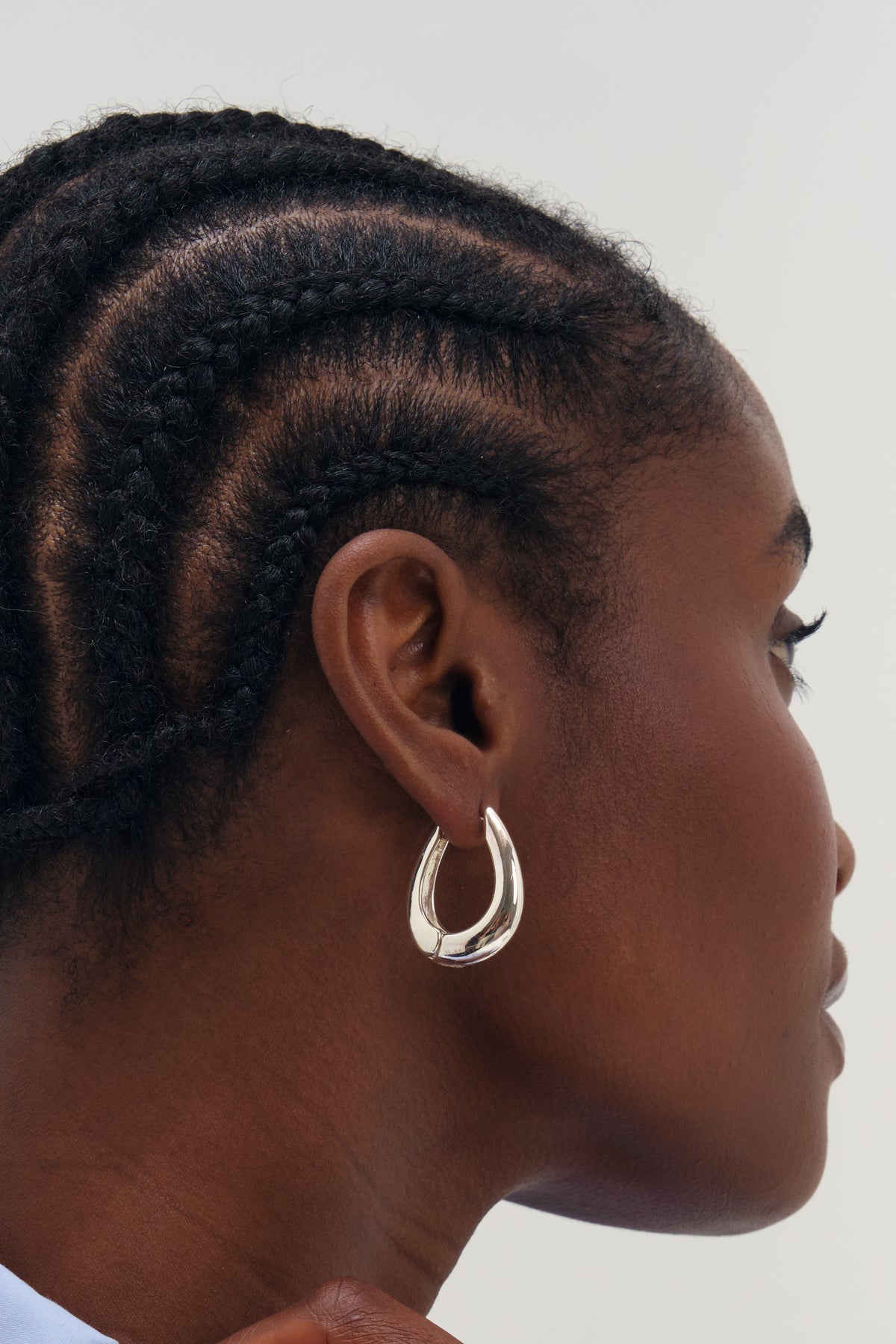 Inicio Silver Oval Hoops