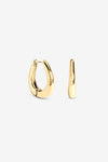 Gold Oval Hoop
