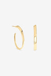 Inicio Gold Large Oval Twist Hoops