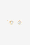 Gold Roud Bezel Stud