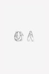 Silver Double Row Hoops