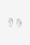 Silver Fluid Wave Earrings