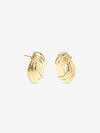 Inicio Gold Large Ridged Studs