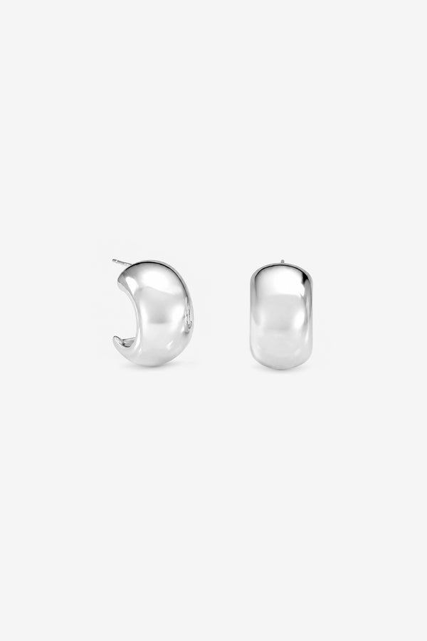 Silver Fluid Hoops
