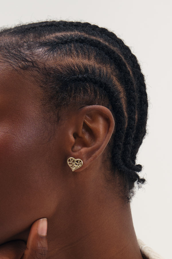 Inicio Gold Tree Of Love Studs