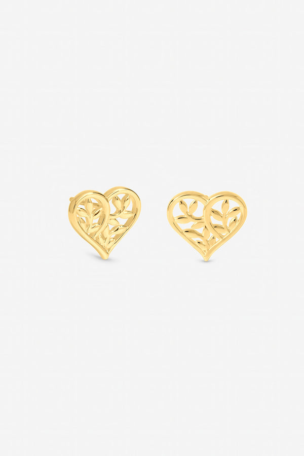 Inicio Gold Tree Of Love Studs