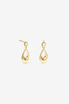 Gold Polished Infinity Earrings