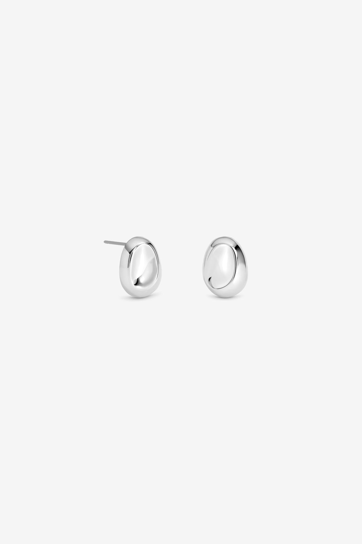 Silver Small Thumbprint Earrings