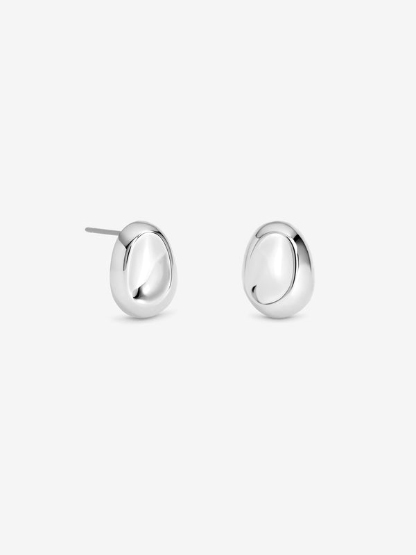 Inicio Silver Small Thumbprint Earrings
